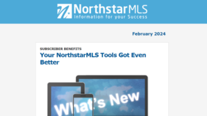 Picture of the top of the February 2024 NorthstarMLS Newsletter.